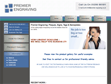 Tablet Screenshot of premier-engraving.co.uk